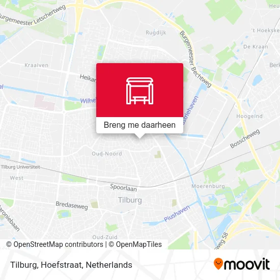 Tilburg, Hoefstraat kaart