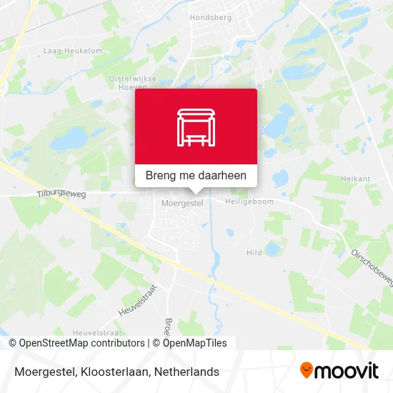 Moergestel, Kloosterlaan kaart