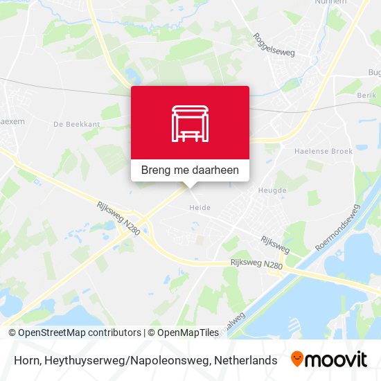 Horn, Heythuyserweg / Napoleonsweg kaart