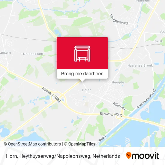 Horn, Heythuyserweg / Napoleonsweg kaart