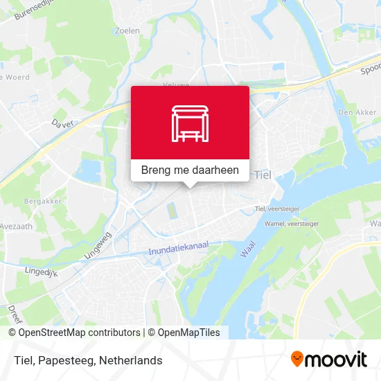 Tiel, Papesteeg kaart