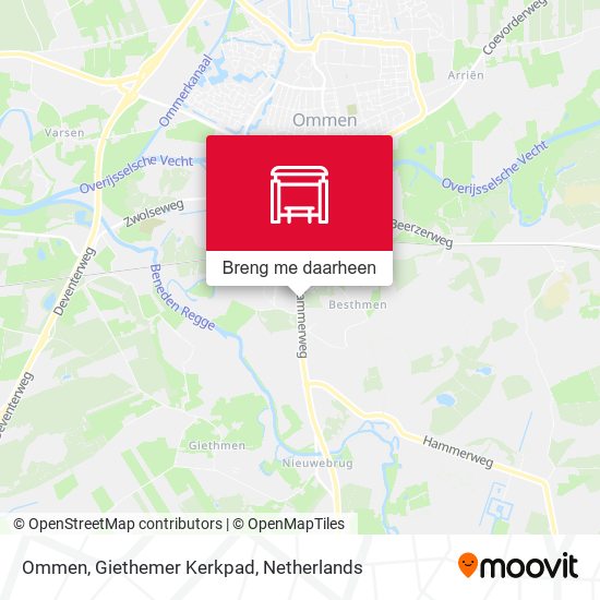 Ommen, Giethemer Kerkpad kaart