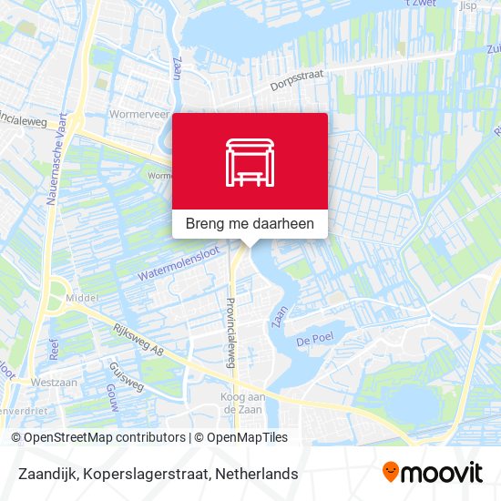 Zaandijk, Koperslagerstraat kaart