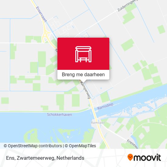 Ens, Zwartemeerweg kaart