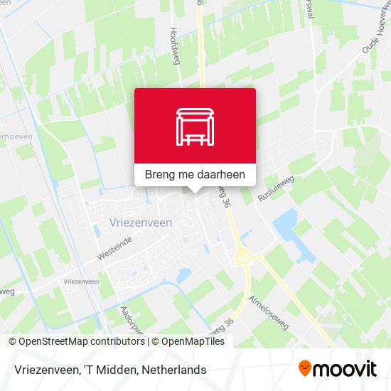 Vriezenveen, 'T Midden kaart