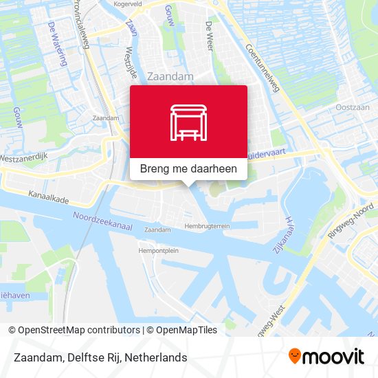 Zaandam, Delftse Rij kaart