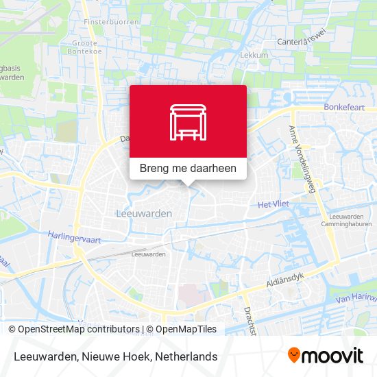 Leeuwarden, Nieuwe Hoek kaart