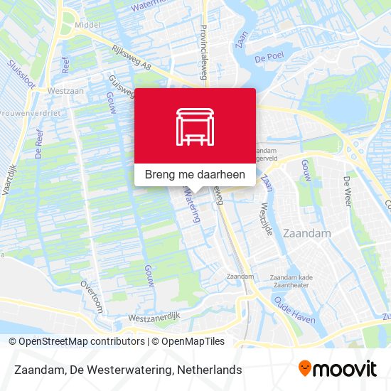 Zaandam, De Westerwatering kaart