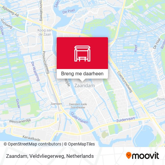 Zaandam, Veldvliegerweg kaart