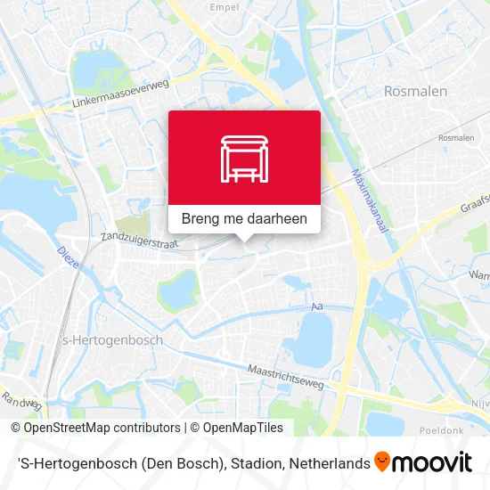 'S-Hertogenbosch (Den Bosch), Stadion kaart