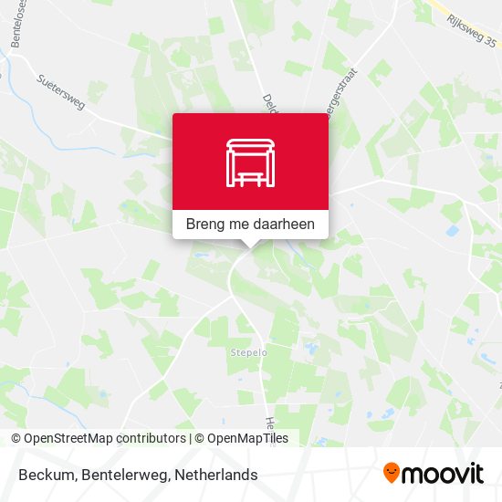 Beckum, Bentelerweg kaart