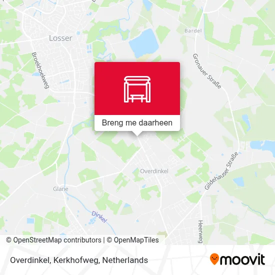 Overdinkel, Kerkhofweg kaart