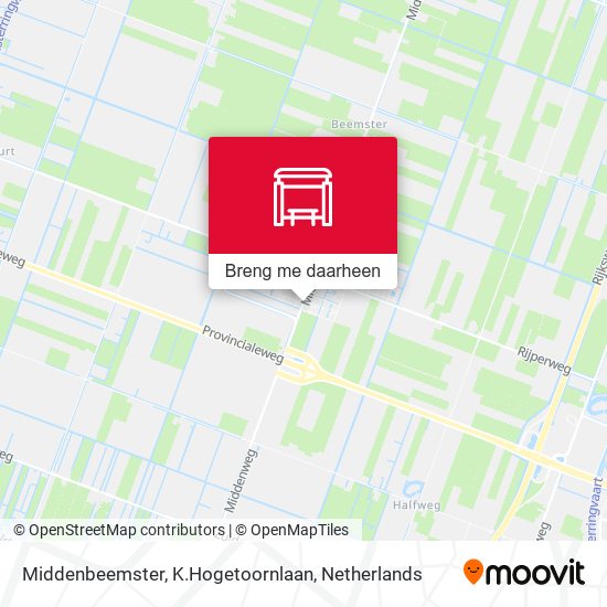 Middenbeemster, K.Hogetoornlaan kaart