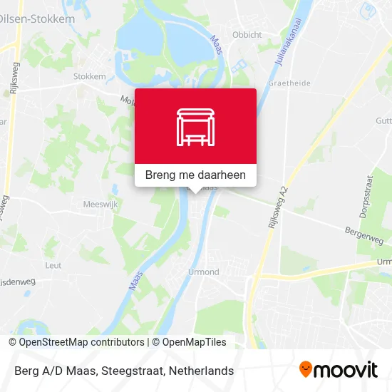 Berg A/D Maas, Steegstraat kaart