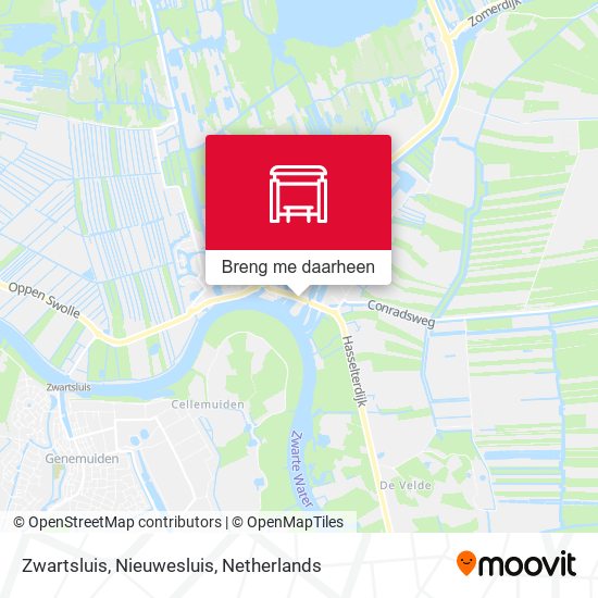 Zwartsluis, Nieuwesluis kaart