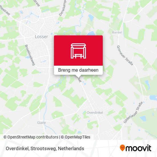 Overdinkel, Strootsweg kaart