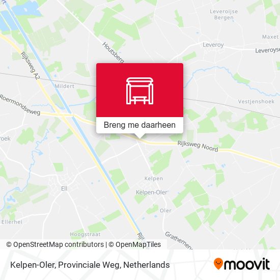 Kelpen-Oler, Provinciale Weg kaart