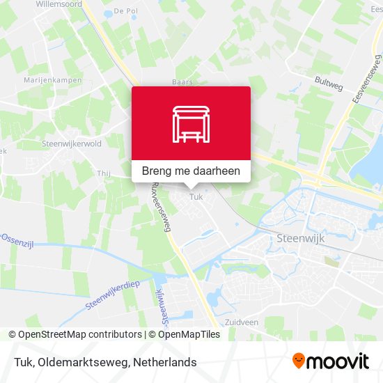Tuk, Oldemarktseweg kaart