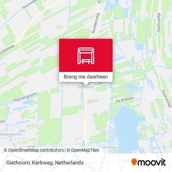Giethoorn, Kerkweg kaart