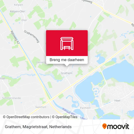 Grathem, Magrietstraat kaart