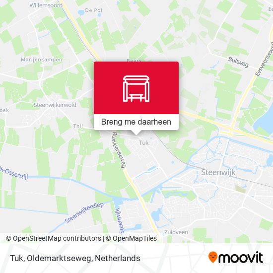 Tuk, Oldemarktseweg kaart