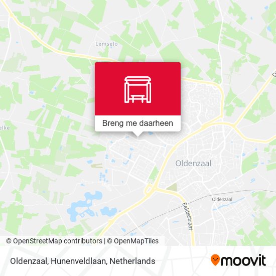 Oldenzaal, Hunenveldlaan kaart