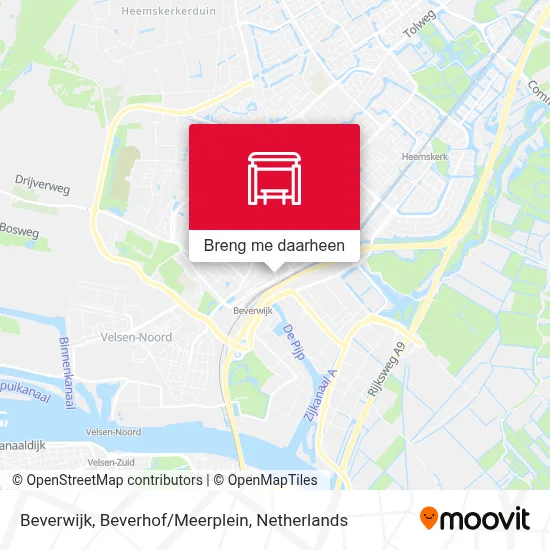 Beverwijk, Beverhof/Meerplein kaart