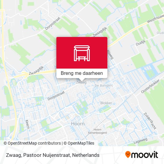 Zwaag, Pastoor Nuijenstraat kaart
