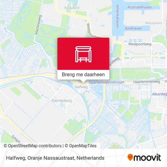 Halfweg, Oranje Nassaustraat kaart