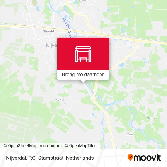 Nijverdal, P.C. Stamstraat kaart