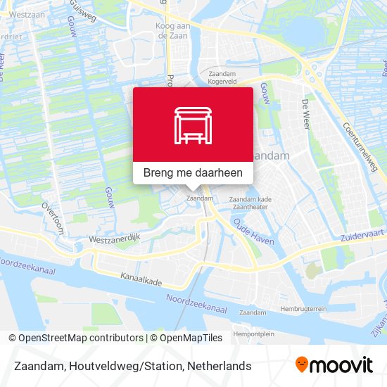 Zaandam, Houtveldweg/Station kaart