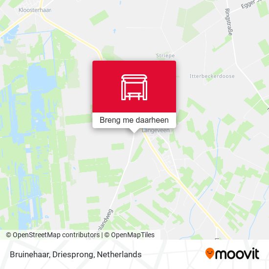 Bruinehaar, Driesprong kaart