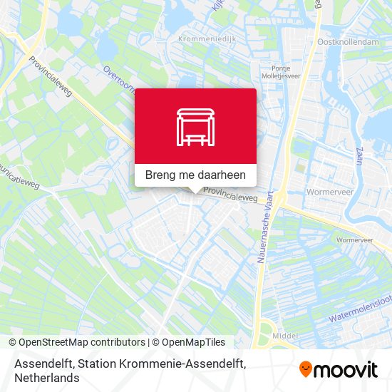 Assendelft, Station Krommenie-Assendelft kaart