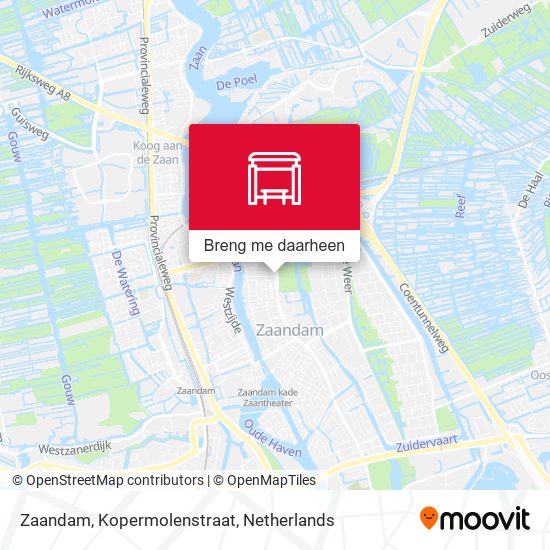 Zaandam, Kopermolenstraat kaart