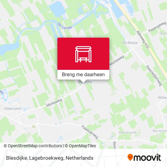 Blesdijke, Lagebroekweg kaart