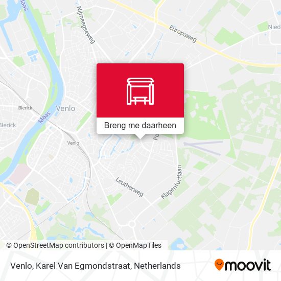 Venlo, Karel Van Egmondstraat kaart