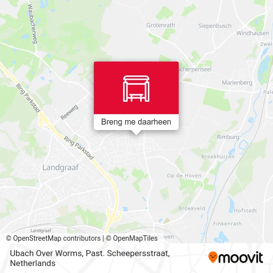 Ubach Over Worms, Past. Scheepersstraat kaart