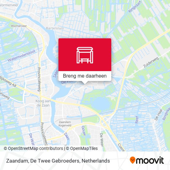 Zaandam, De Twee Gebroeders kaart