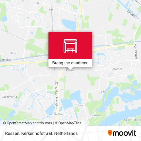 Ressen, Kerkenhofstraat kaart