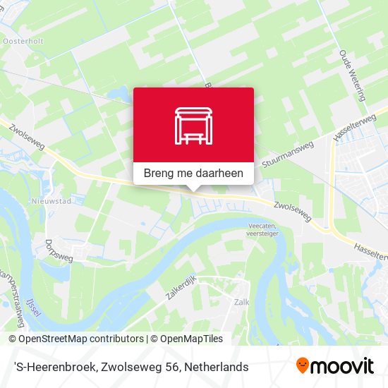 'S-Heerenbroek, Zwolseweg 56 kaart