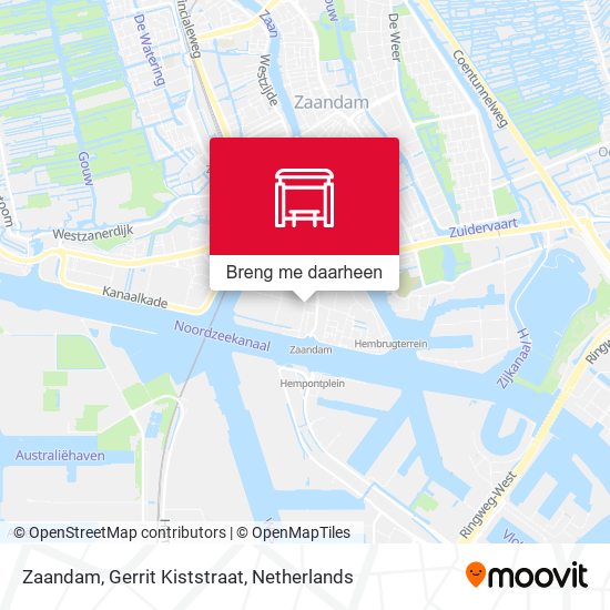 Zaandam, Gerrit Kiststraat kaart