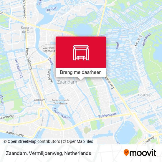 Zaandam, Vermiljoenweg kaart