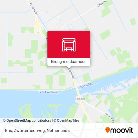 Ens, Zwartemeerweg kaart