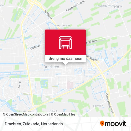 Drachten, Zuidkade kaart