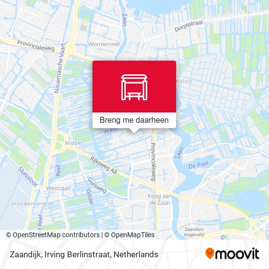 Zaandijk, Irving Berlinstraat kaart