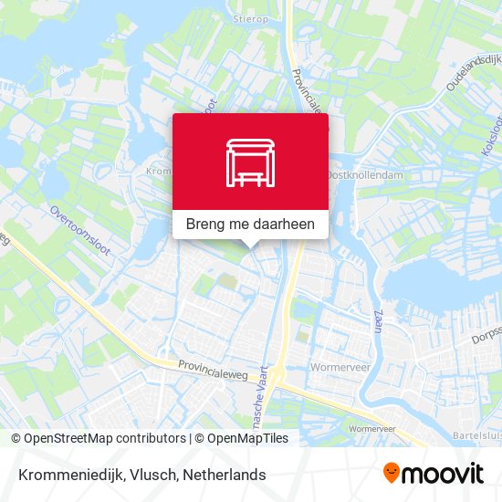 Krommeniedijk, Vlusch kaart