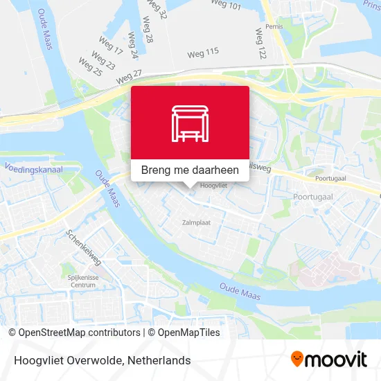Hoogvliet Overwolde kaart