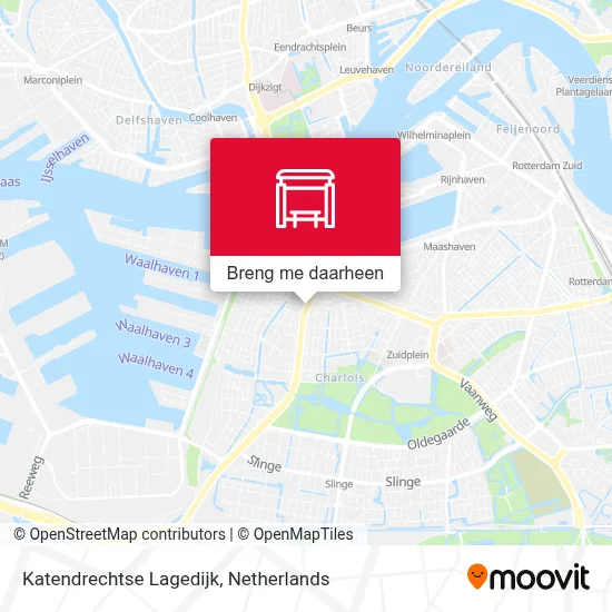 Katendrechtse Lagedijk kaart