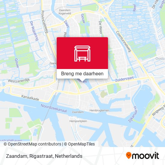 Zaandam, Rigastraat kaart