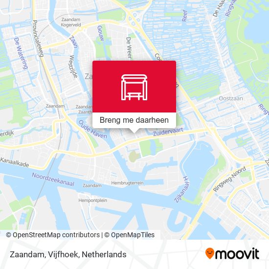 Zaandam, Vijfhoek kaart